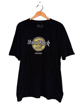 Hard Rock Hotel T-shirt Chicago Guitar Wood Circle XL Extra Large